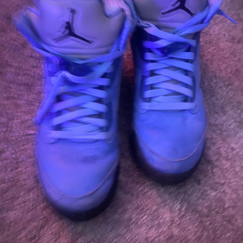 Air Jordan 5s Blue Sneakers